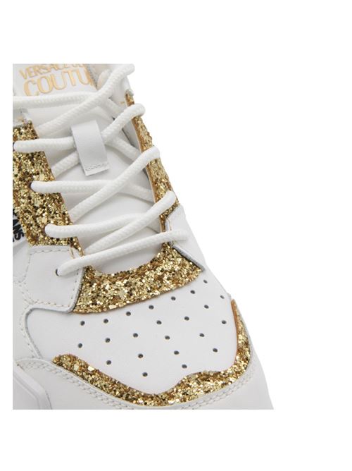 White and gold women's sneakers VERSACE JEANS COUTURE | 77VA3SC2 ZP308.G03